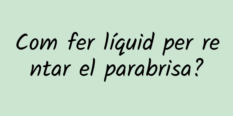 Com fer líquid per rentar el parabrisa?