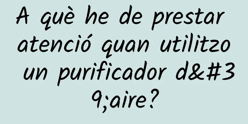 A què he de prestar atenció quan utilitzo un purificador d'aire?