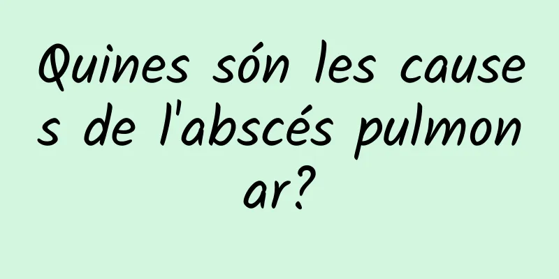 Quines són les causes de l'abscés pulmonar?