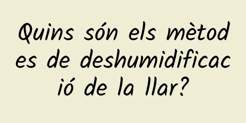 Quins són els mètodes de deshumidificació de la llar?