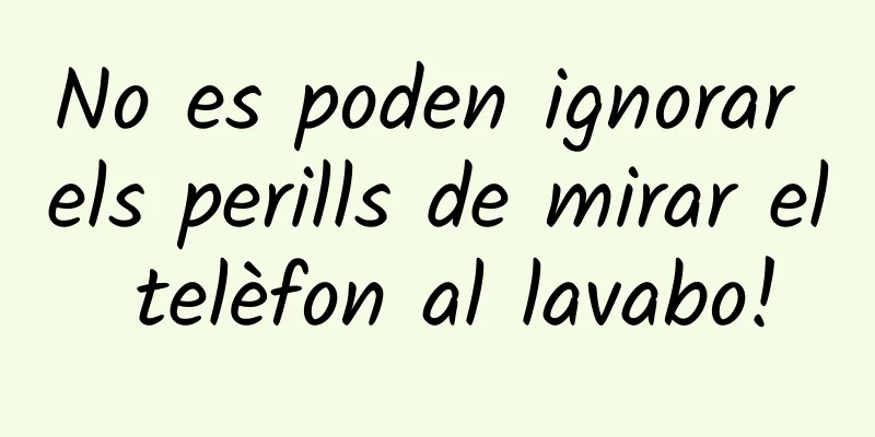 No es poden ignorar els perills de mirar el telèfon al lavabo!