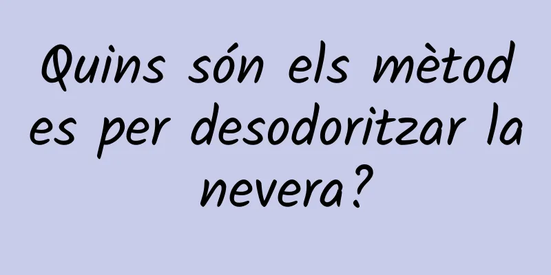 Quins són els mètodes per desodoritzar la nevera?
