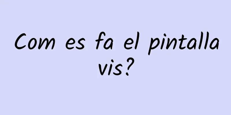 Com es fa el pintallavis?