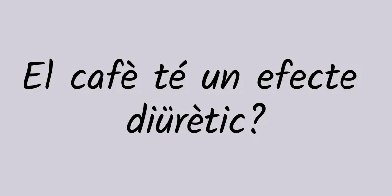 El cafè té un efecte diürètic?