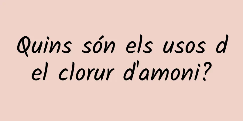 Quins són els usos del clorur d'amoni?