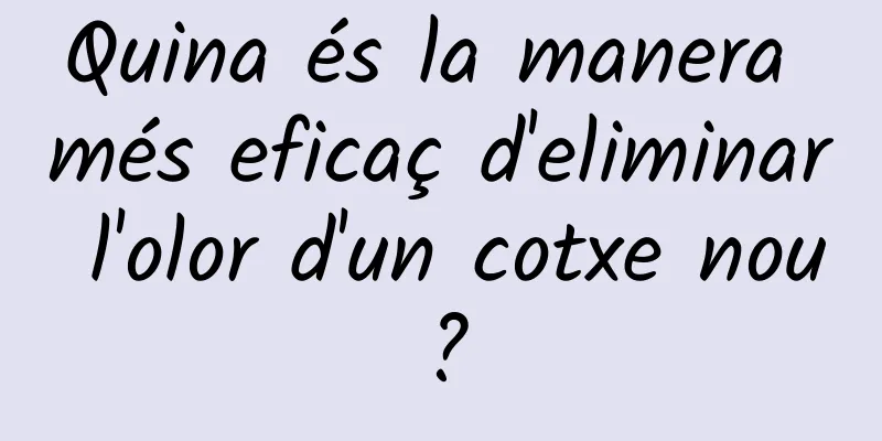 Quina és la manera més eficaç d'eliminar l'olor d'un cotxe nou?