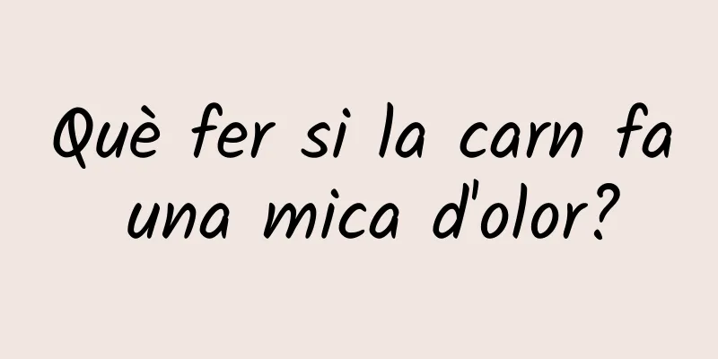 Què fer si la carn fa una mica d'olor?
