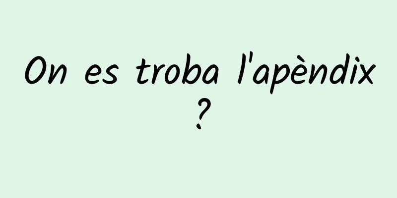On es troba l'apèndix?