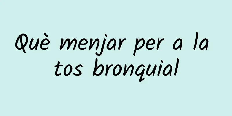 Què menjar per a la tos bronquial