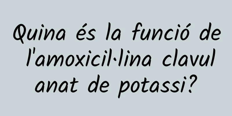 Quina és la funció de l'amoxicil·lina clavulanat de potassi?