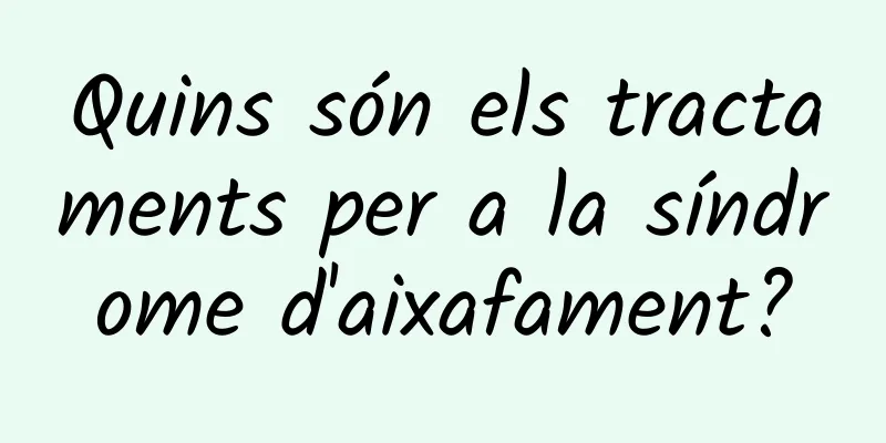 Quins són els tractaments per a la síndrome d'aixafament?