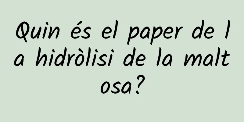 Quin és el paper de la hidròlisi de la maltosa?