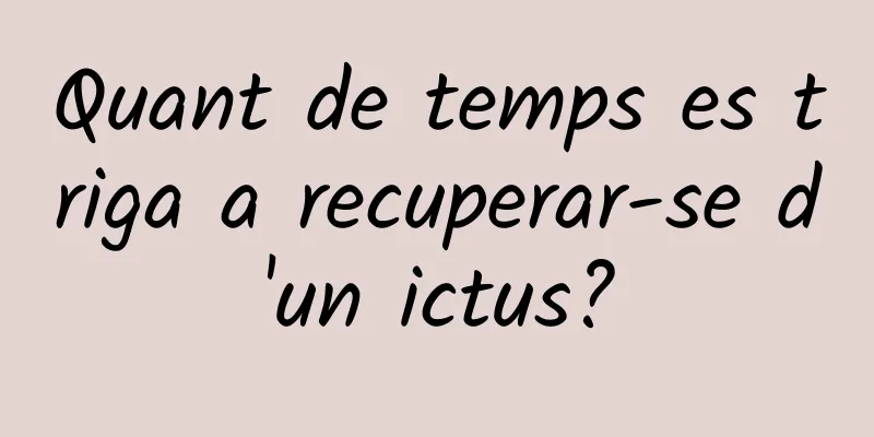 Quant de temps es triga a recuperar-se d'un ictus?