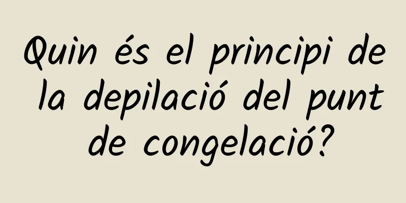 Quin és el principi de la depilació del punt de congelació?