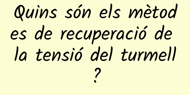Quins són els mètodes de recuperació de la tensió del turmell?