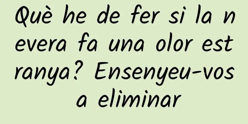 Què he de fer si la nevera fa una olor estranya? Ensenyeu-vos a eliminar