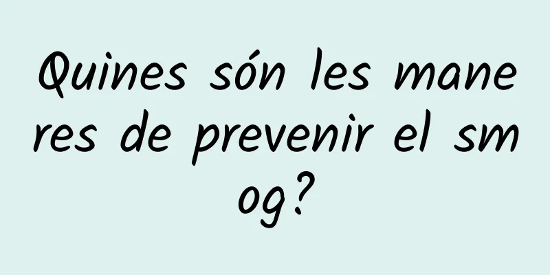 Quines són les maneres de prevenir el smog?