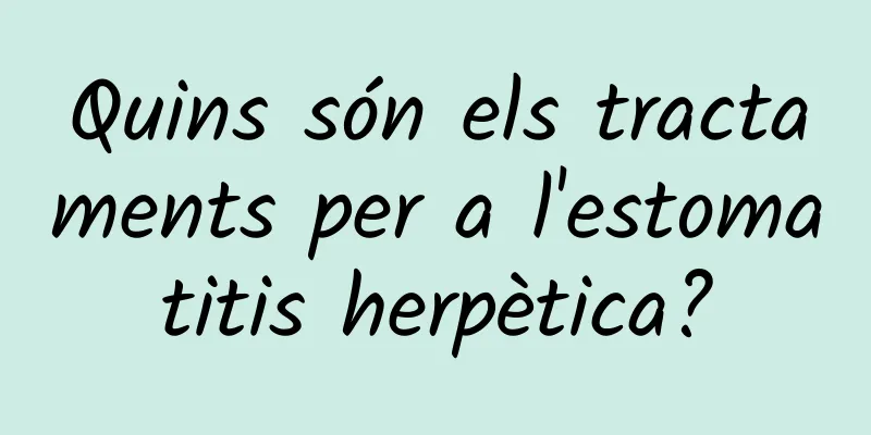 Quins són els tractaments per a l'estomatitis herpètica?