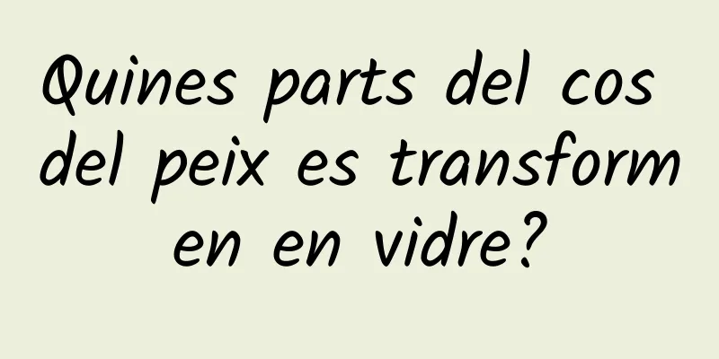 Quines parts del cos del peix es transformen en vidre?