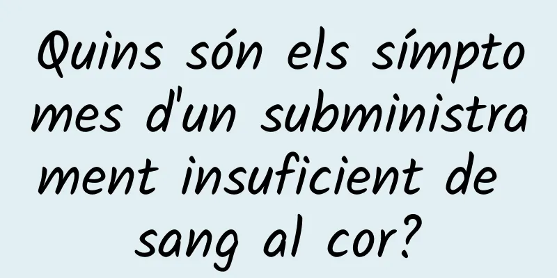 Quins són els símptomes d'un subministrament insuficient de sang al cor?