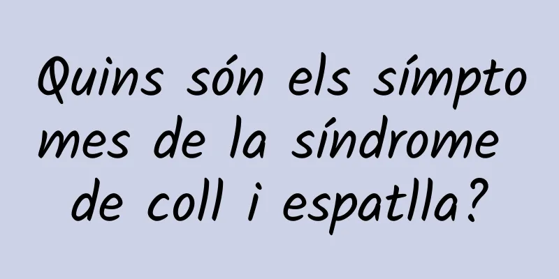 Quins són els símptomes de la síndrome de coll i espatlla?