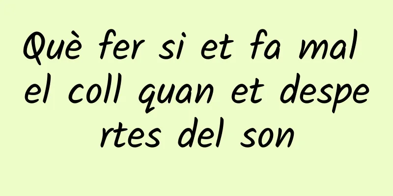 Què fer si et fa mal el coll quan et despertes del son