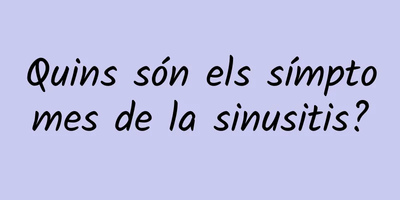 Quins són els símptomes de la sinusitis?
