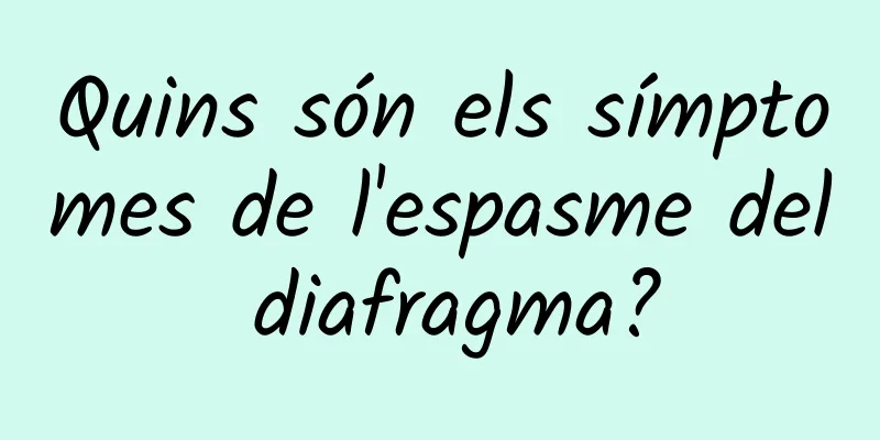 Quins són els símptomes de l'espasme del diafragma?