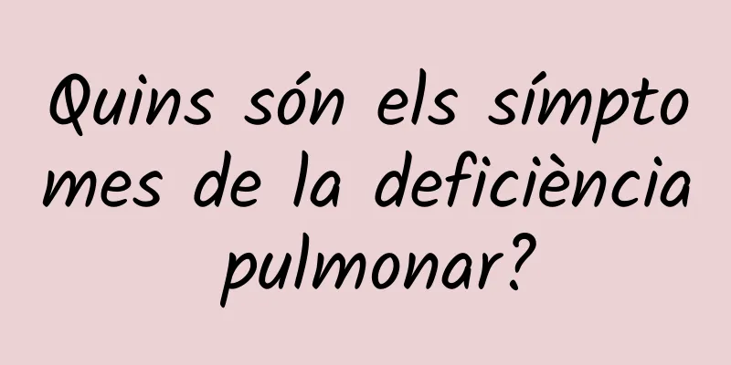 Quins són els símptomes de la deficiència pulmonar?