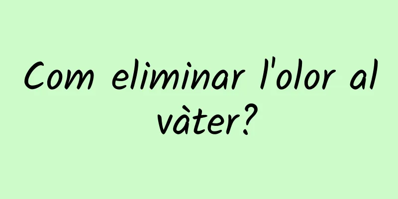 Com eliminar l'olor al vàter?