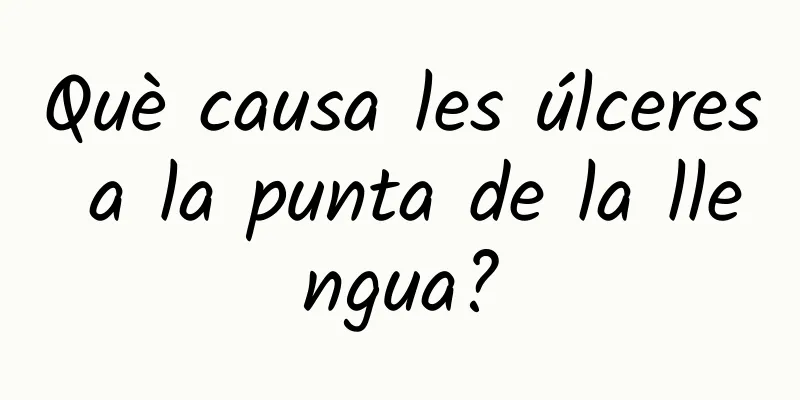 Què causa les úlceres a la punta de la llengua?