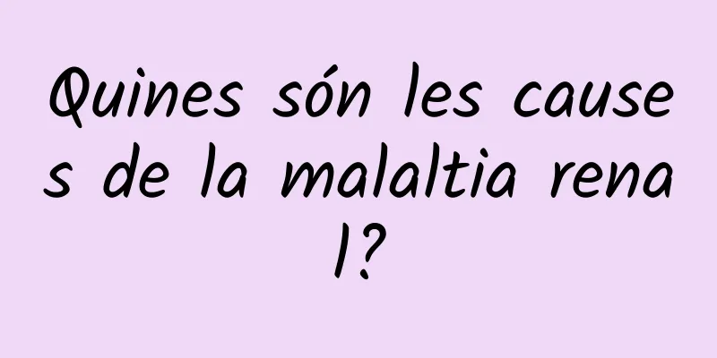 Quines són les causes de la malaltia renal?