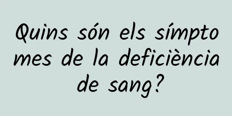 Quins són els símptomes de la deficiència de sang?