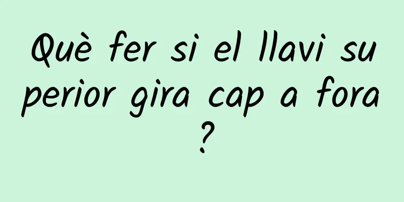 Què fer si el llavi superior gira cap a fora?