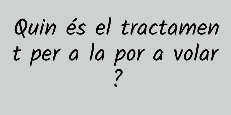 Quin és el tractament per a la por a volar?