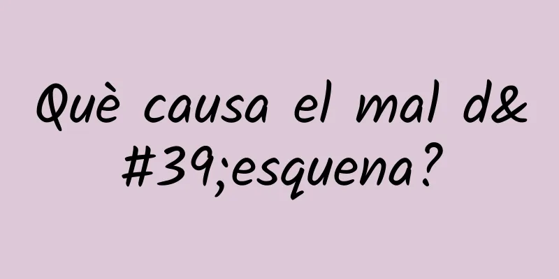 Què causa el mal d'esquena?
