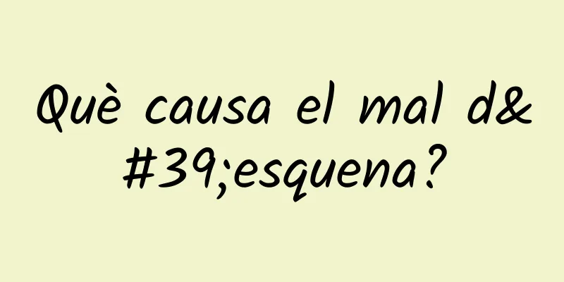 Què causa el mal d'esquena?