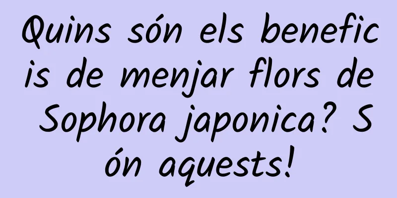Quins són els beneficis de menjar flors de Sophora japonica? Són aquests!