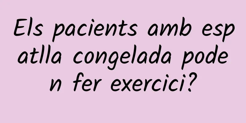 Els pacients amb espatlla congelada poden fer exercici?