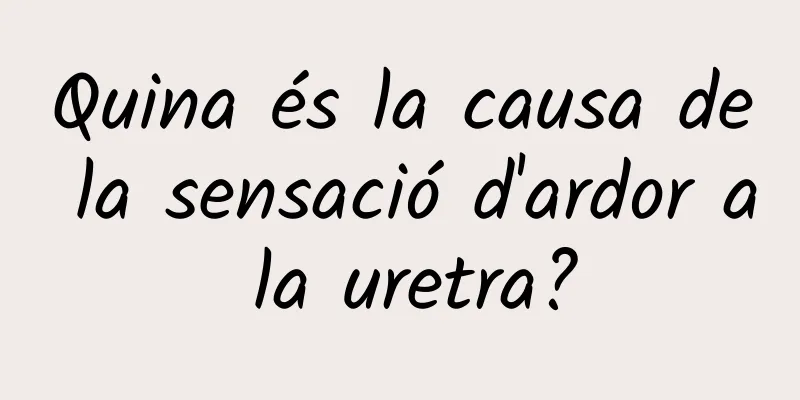 Quina és la causa de la sensació d'ardor a la uretra?