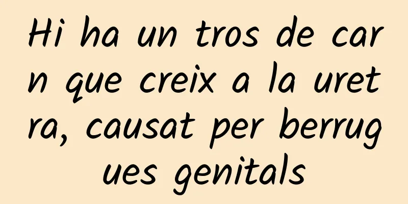 Hi ha un tros de carn que creix a la uretra, causat per berrugues genitals