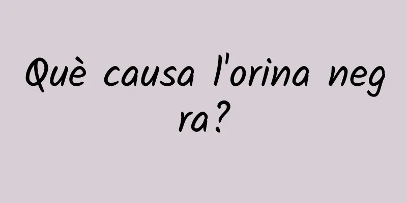 Què causa l'orina negra?