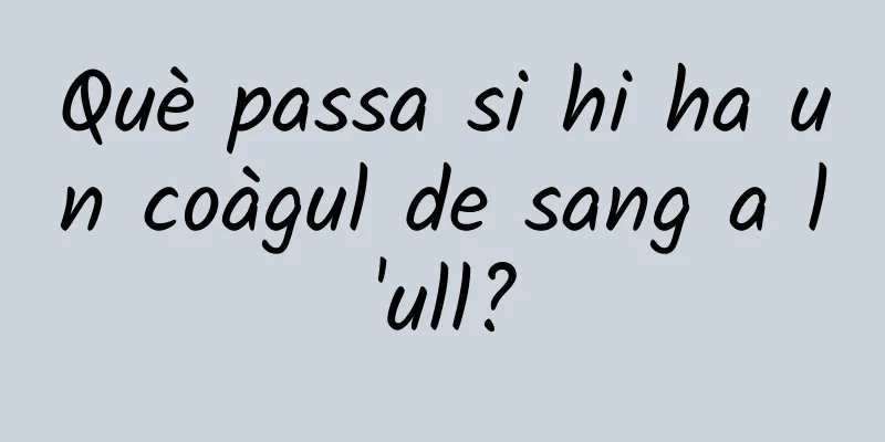 Què passa si hi ha un coàgul de sang a l'ull?