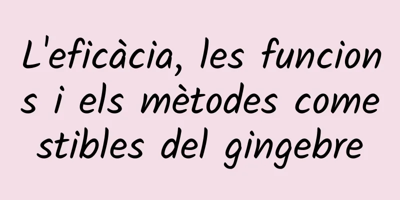 L'eficàcia, les funcions i els mètodes comestibles del gingebre