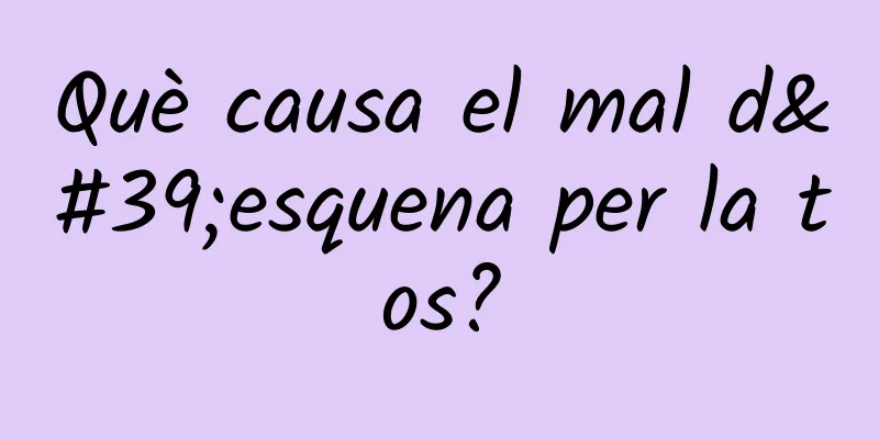 Què causa el mal d'esquena per la tos?
