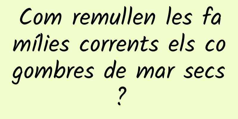 Com remullen les famílies corrents els cogombres de mar secs?