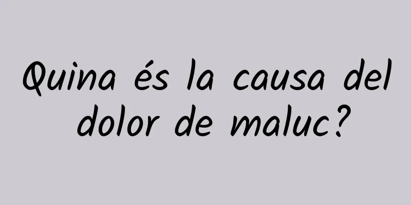 Quina és la causa del dolor de maluc?