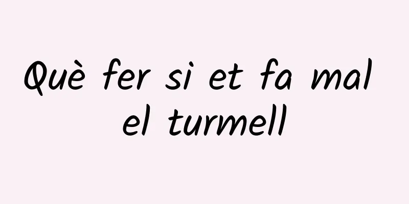 Què fer si et fa mal el turmell