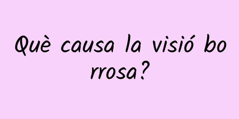 Què causa la visió borrosa?