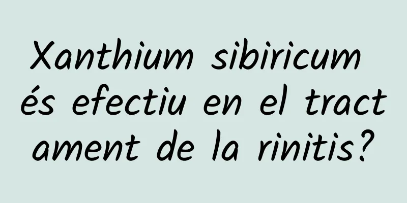 Xanthium sibiricum és efectiu en el tractament de la rinitis?